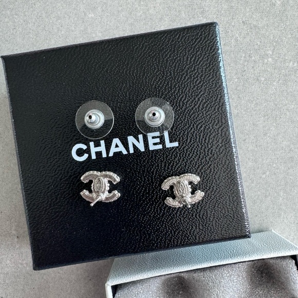 Chanel Crystal CC Stud Earrings - Picture 4 of 7